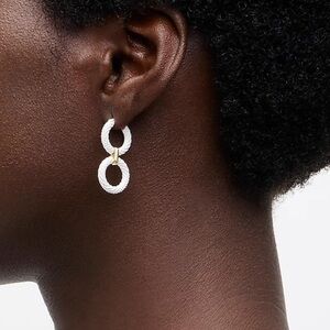 NWT J CREW Pearl seed bead circle earrings